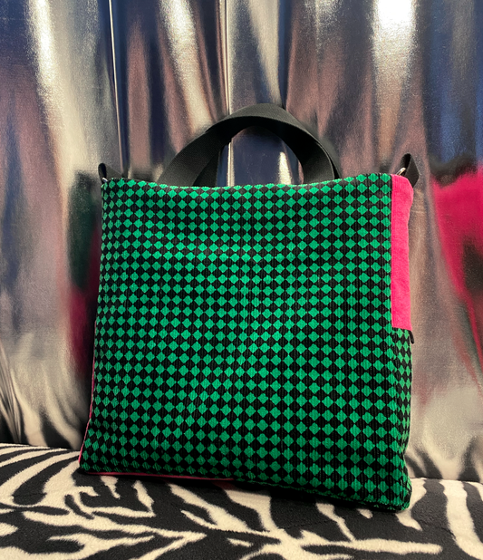 Molli-laukku • vihreä + pinkki