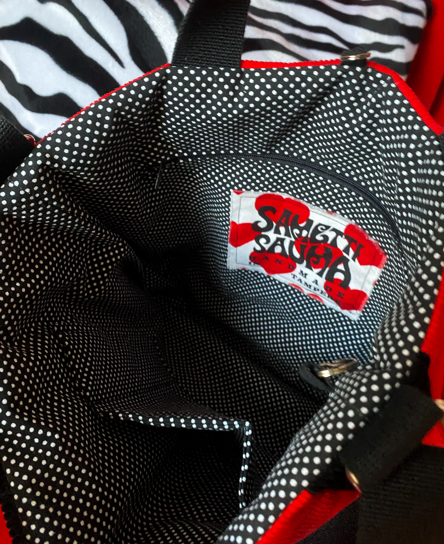 Molli-laukku • musta + punainen