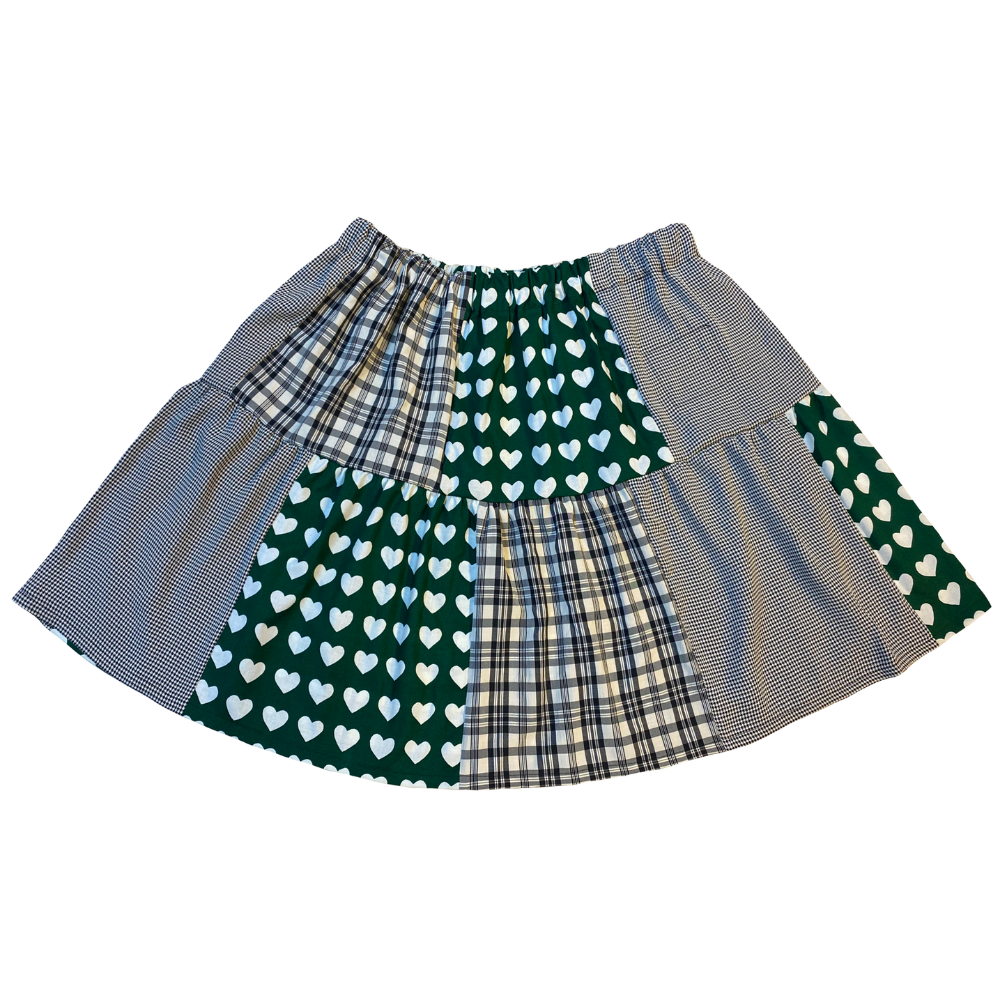 Vihreä sydän • tilkkuhame L-XL