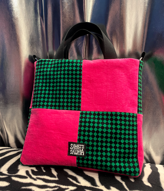 Molli-laukku • vihreä + pinkki