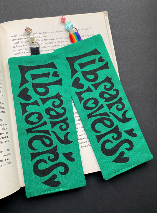 Library lovers • kangaskirjanmerkki vihreä
