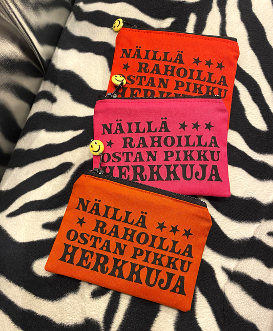Näillä rahoilla ostan pikku herkkuja • kolikkokukkaro